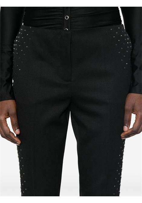 Black crystal-embellished trousers The Attico - women THE ATTICO | 250WCP00182WWW046TS100